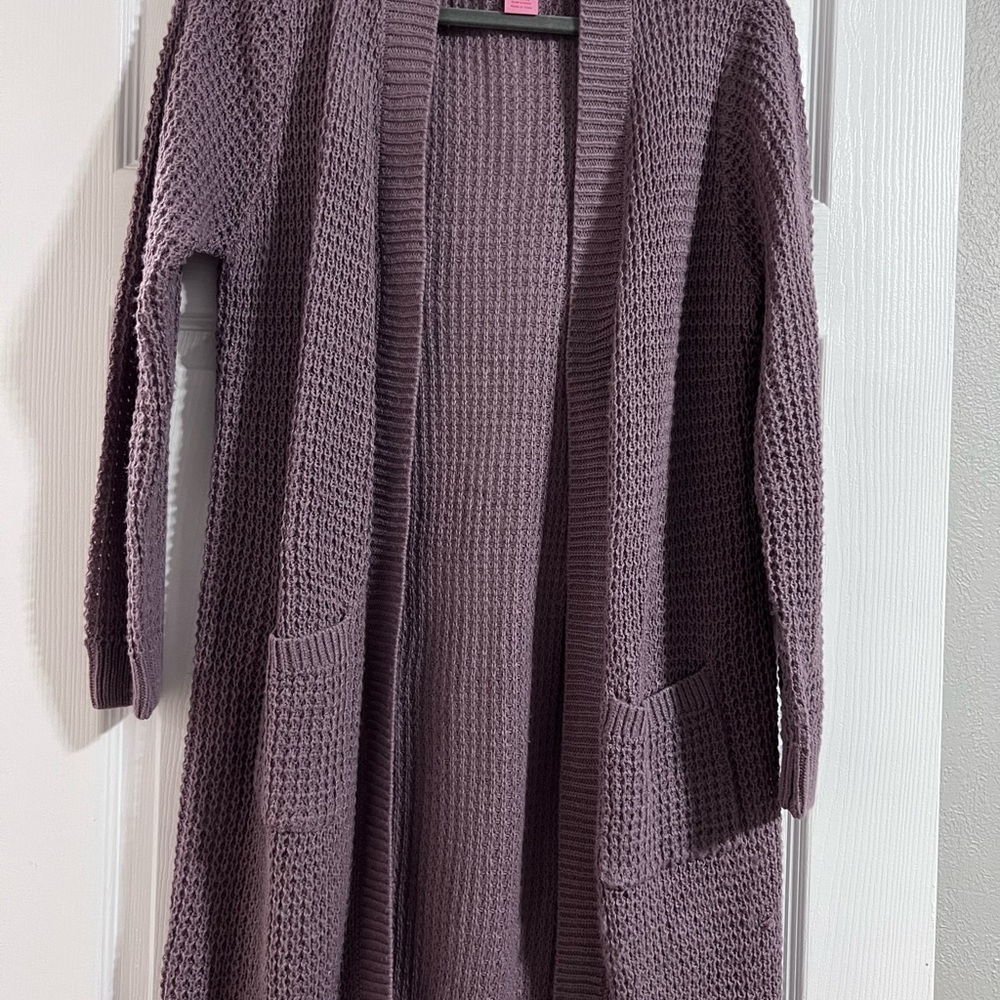 Women's Purple Cardigan Sweater